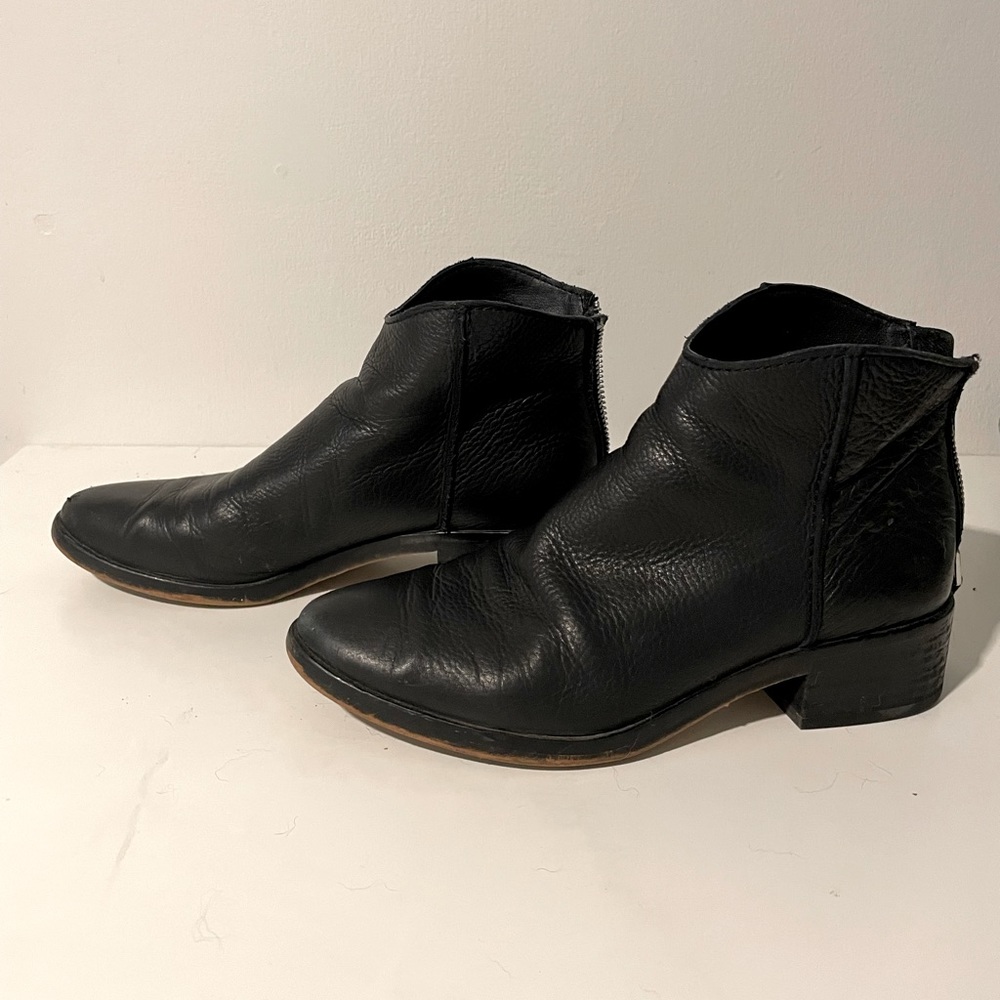 Faux leather boots